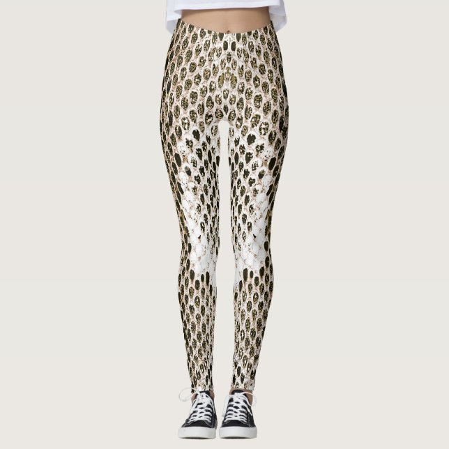 Legging Pele Python: Design de padrão animal (Frente)