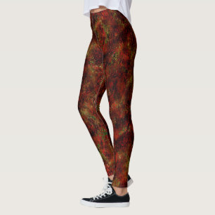 Legging Pele vermelha pesada sobre as pernas de cinza ásp