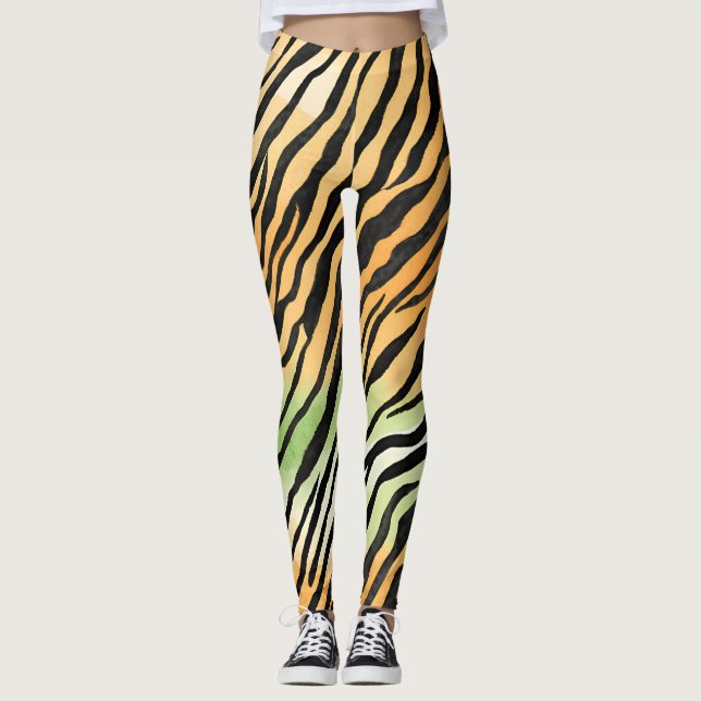 Legging Peles de tigre com stripteza moderna felina de Imp (Frente)