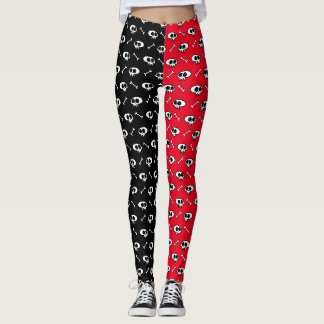 Legging Peles "n Ossos (Preto/Vermelho) Leggens