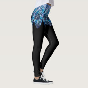 Legging Penas Bonitas - Minissaia Exótica - Preta