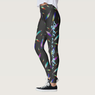 Legging Penas cor-de-rosa, cor-de-rosa, púrpura,