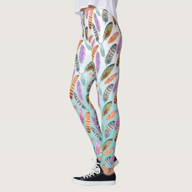Legging Penas de Aquarela (Esquerda)
