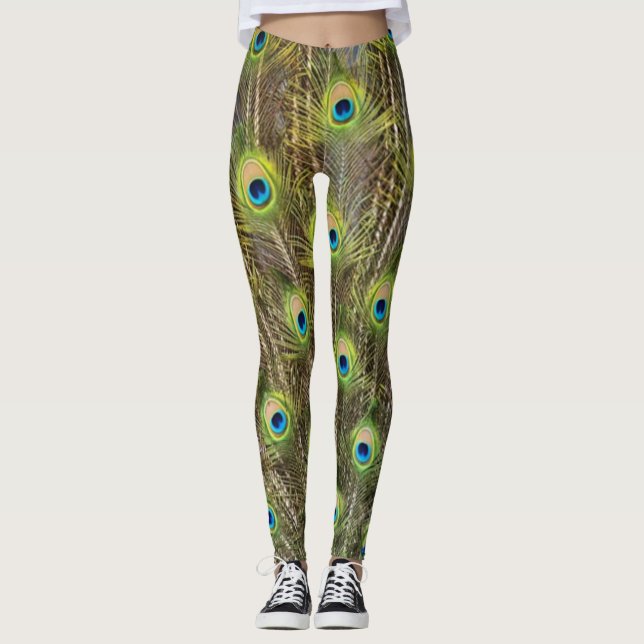 Legging Penas de pássaros de paz lindas (Frente)