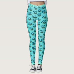 Legging Penas de Pavão para Aniversário ou Bodas de 85 ano