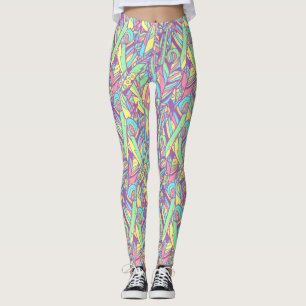 Legging Penas Decorativas
