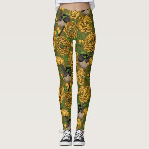 Legging Peônias e wrenes