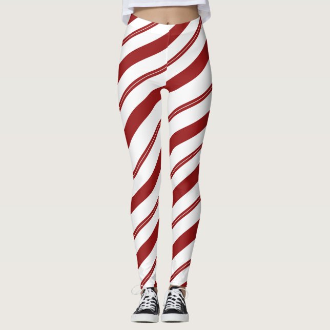 Legging Pepperminaria de Natal Strike Red Cane Candy (Frente)