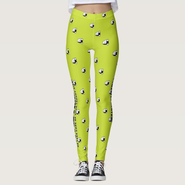 Legging Pequenas Pernas de Lixo - Amarelo (Frente)