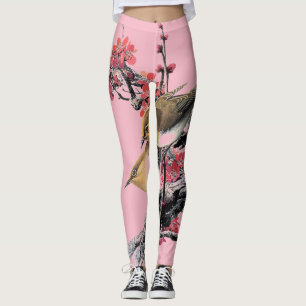 Legging Pequenas Pernas Rosa de Pássaro