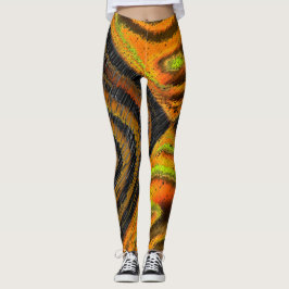 Legging Pequeno mosaico amarelado amassado e deformado