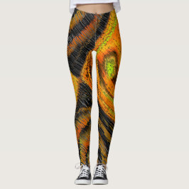 Legging Pequeno mosaico amarelado transversal e deformado