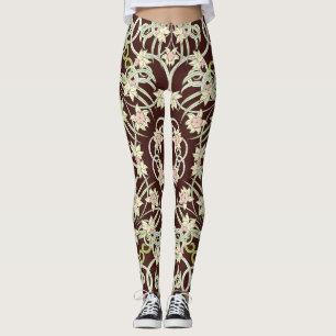 Legging Pequeno narciso, art nouveau.