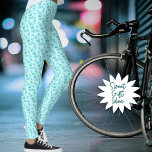Legging Pequeno Padrão De Coração Teal Vinculado Sobre Ver<br><div class="desc">Este design de diversão apresenta um padrão de pequenos corações verdes de cores diferentes,  unidos sobre um fundo verde pastel.</div>