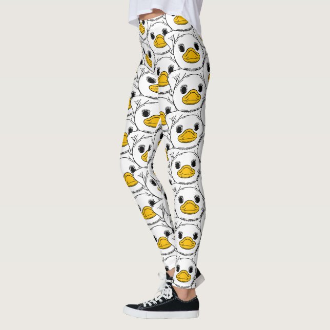 Legging Pequeno Pato Branco Cabeça Trocada (Esquerda)