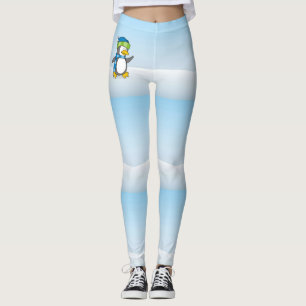 Legging Pequeno pinguim andando na neve