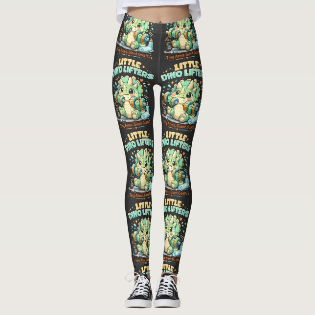 Legging Pequenos Levantadores de Dinossauros 8KG | Braços  (Frente)