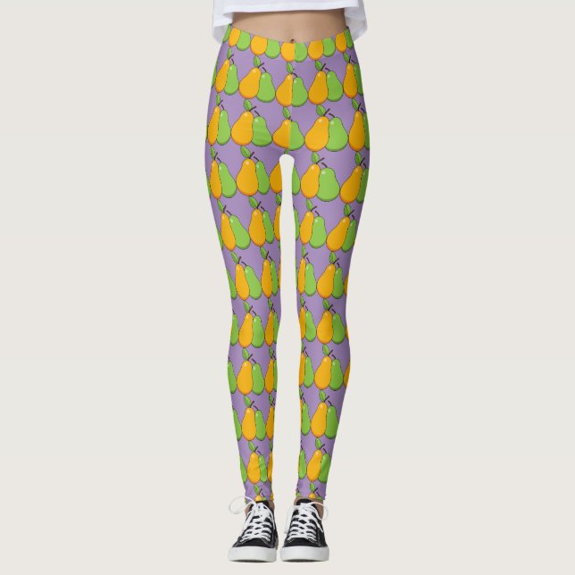 Legging Peras Amarelas e Verdes (Frente)