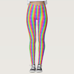 Legging Perfis de ponta-cabeça Vertical com Stripe All-Ove