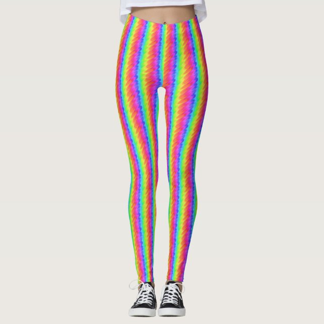 Legging Perfis de ponta-cabeça Vertical com Stripe All-Ove (Frente)