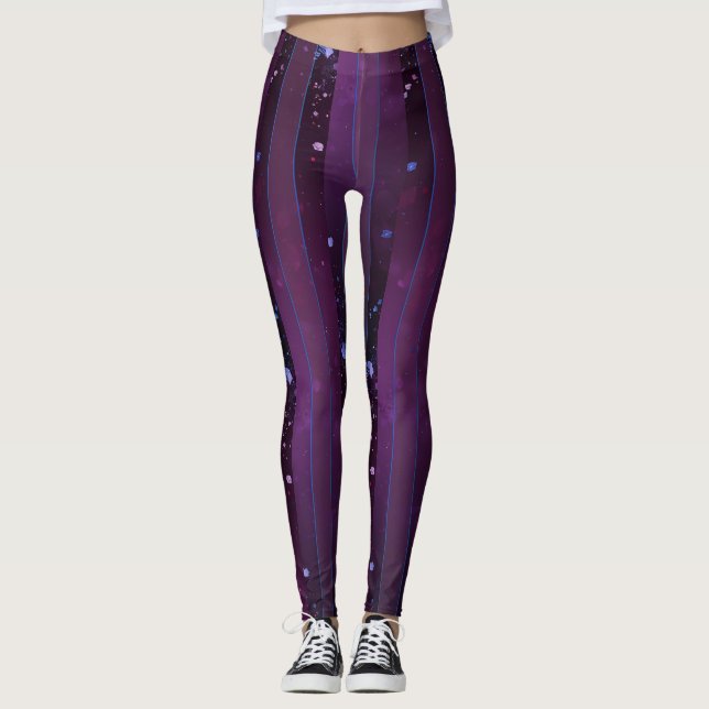 Legging Perigo Roxo: Pernas de Sonho Cósmico (Frente)
