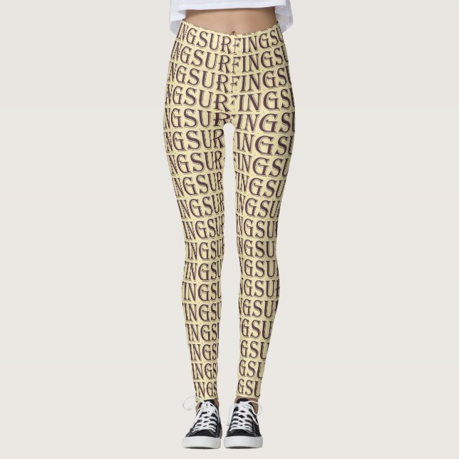 Legging Perna das Mulheres da Surfer (Frente)