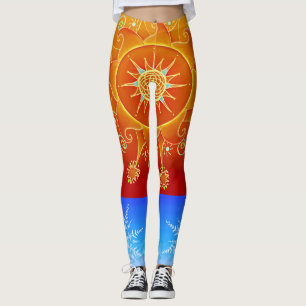 Legging Perna de fogo e gelo