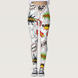 Legging Perna de Retro Quadrinhos Pop Art