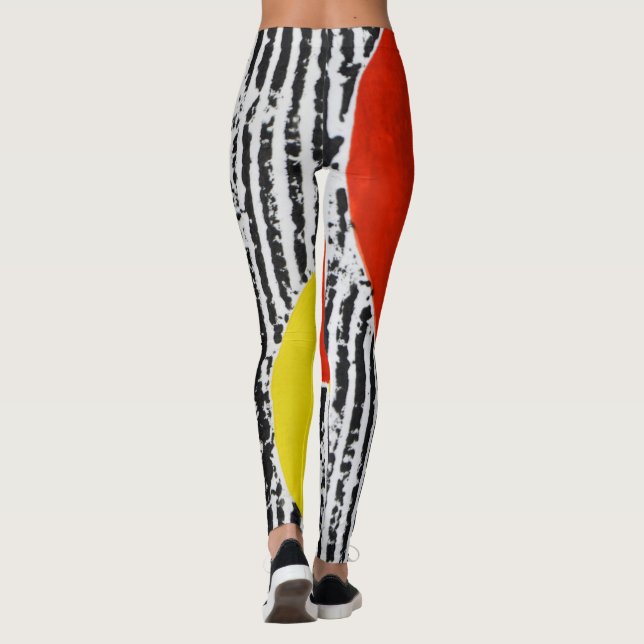 Legging Pernais Vermelhos realmente selvagens com faixa pr (Verso)