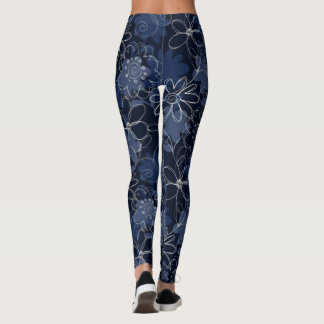 Legging Pernas abstrato Floral Impressão