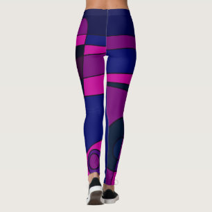 Legging Pernas Abstrato surfando fundo cor-de-rosa