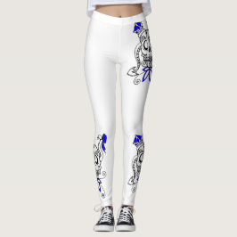 Legging Pernas adoram design roxo.