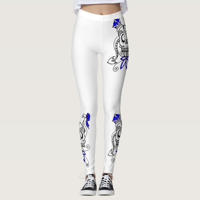 Legging Pernas adoram design roxo. (Frente)