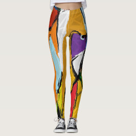 Legging Pernas amarelas de Abstrato