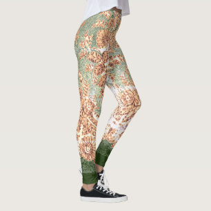 LEGGING PERNAS ANTIGAS PERNAS LAMINAIS VERDE E TAN