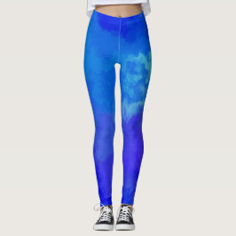Legging Pernas azuis abstrato