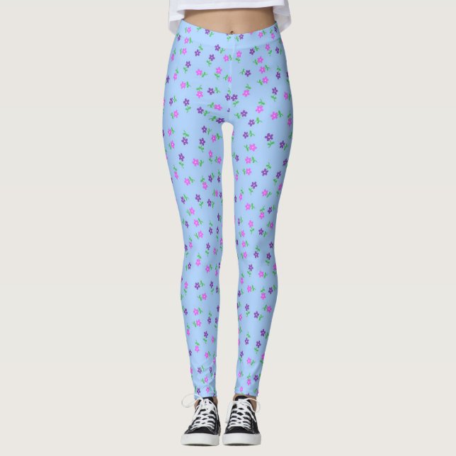 Legging Pernas azuis bonito (Frente)
