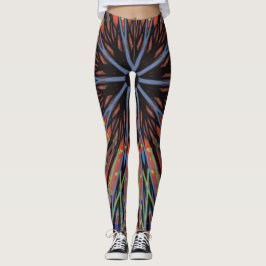 Legging Pernas Azuis e Roxas de Mandala Mosaico