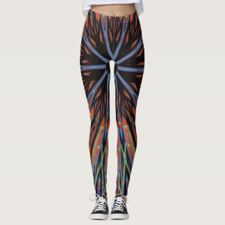 Legging Pernas Azuis e Roxas de Mandala Mosaico