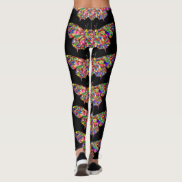 Legging Pernas bonito de borboletas na moda