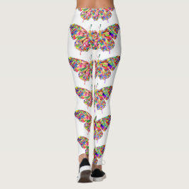 Legging Pernas bonito de borboletas na moda