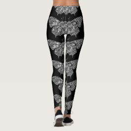 Legging Pernas bonito de borboletas na moda