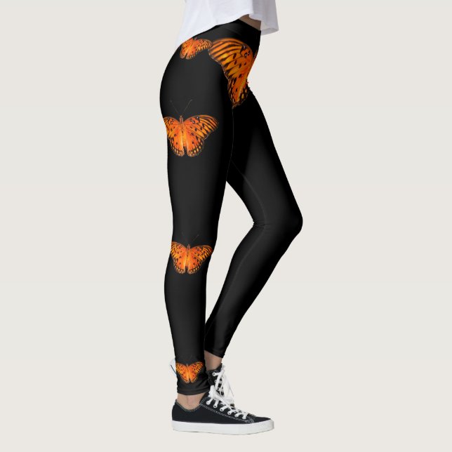 Legging Pernas borboleta laranja no escuro (Direita)