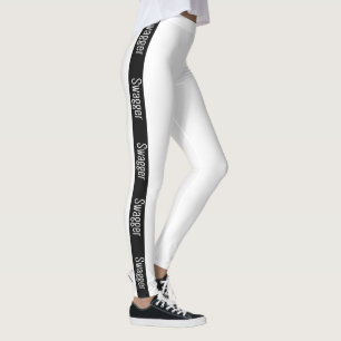 Legging Pernas brancas, calças de yoga, vestuário ativo, d