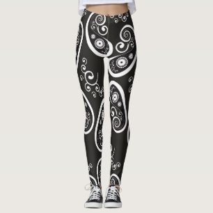 Legging Pernas brancas pretas