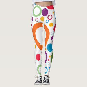 Legging Pernas Coloridas dos Pontos do Círculo