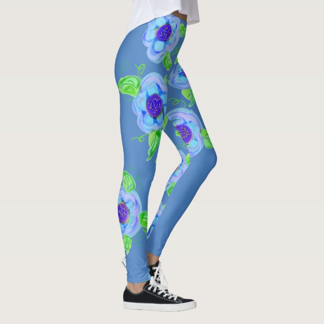 Legging Pernas Coloridas Flores (Direita)