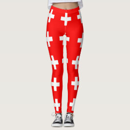 Legging Pernas com bandeira de Suiça