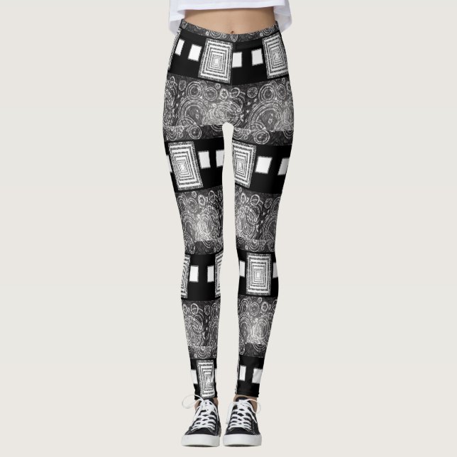 Legging pernas compridas de mulheres brancas (Frente)