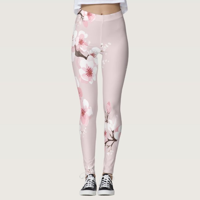 Legging Pernas cor-de-rosa cereja (Frente)